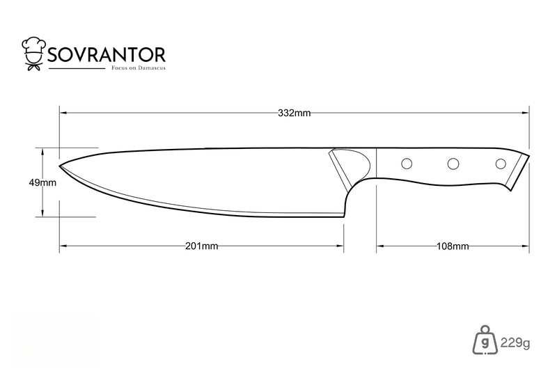 Gold&Ash Line-Chefmesser