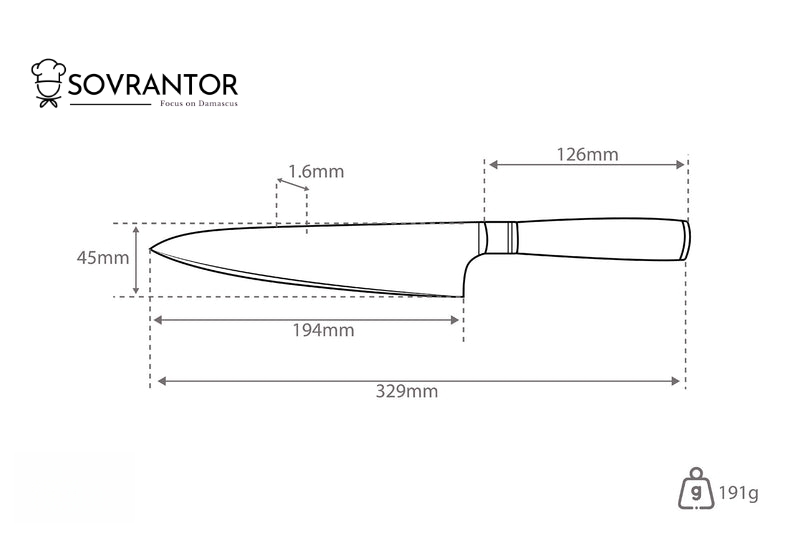 Aquamarine Line-Chefmesser