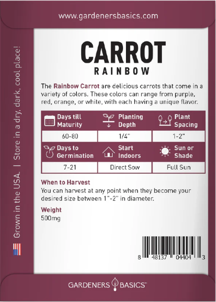 Rainbow Carrot Seeds