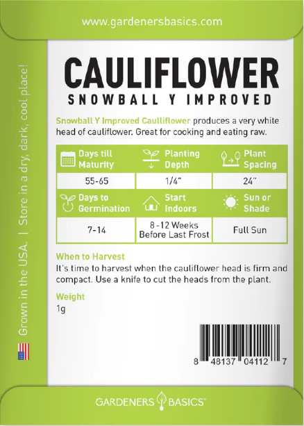 Snowball Y Improved Cauliflower Seeds