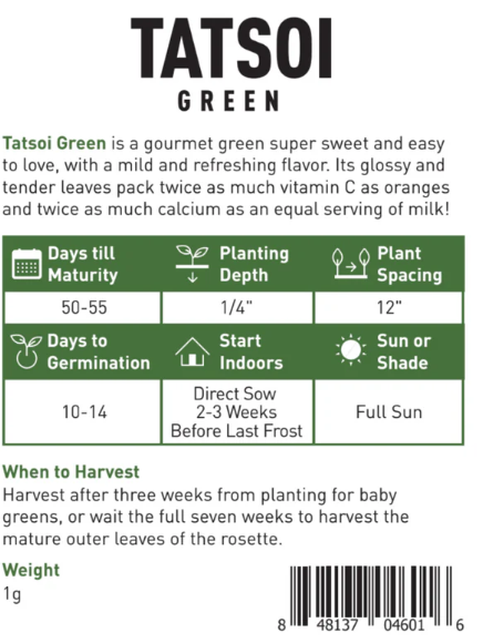 Tatsoi Seeds
