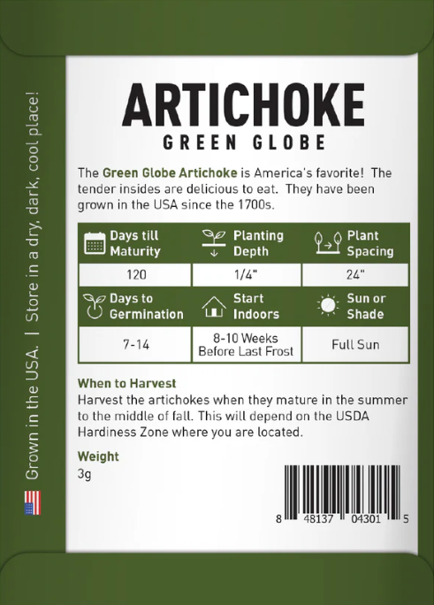 Green Globe Artichoke Seeds