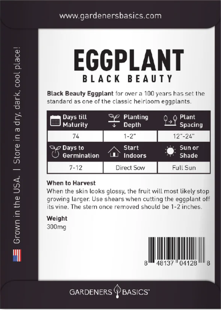 Black Beauty Eggplant Seeds