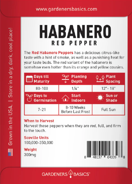 Red Habanero Pepper Seeds