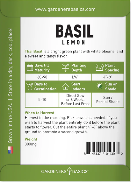 Lemon Basil Seeds