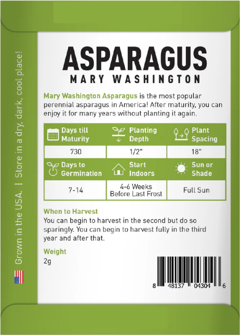 Mary Washington Asparagus Seeds