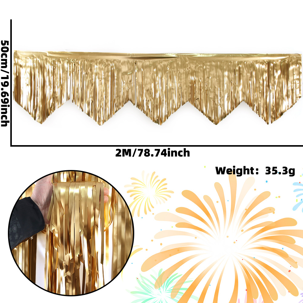 Metallic Tinsel Streamer Curtain