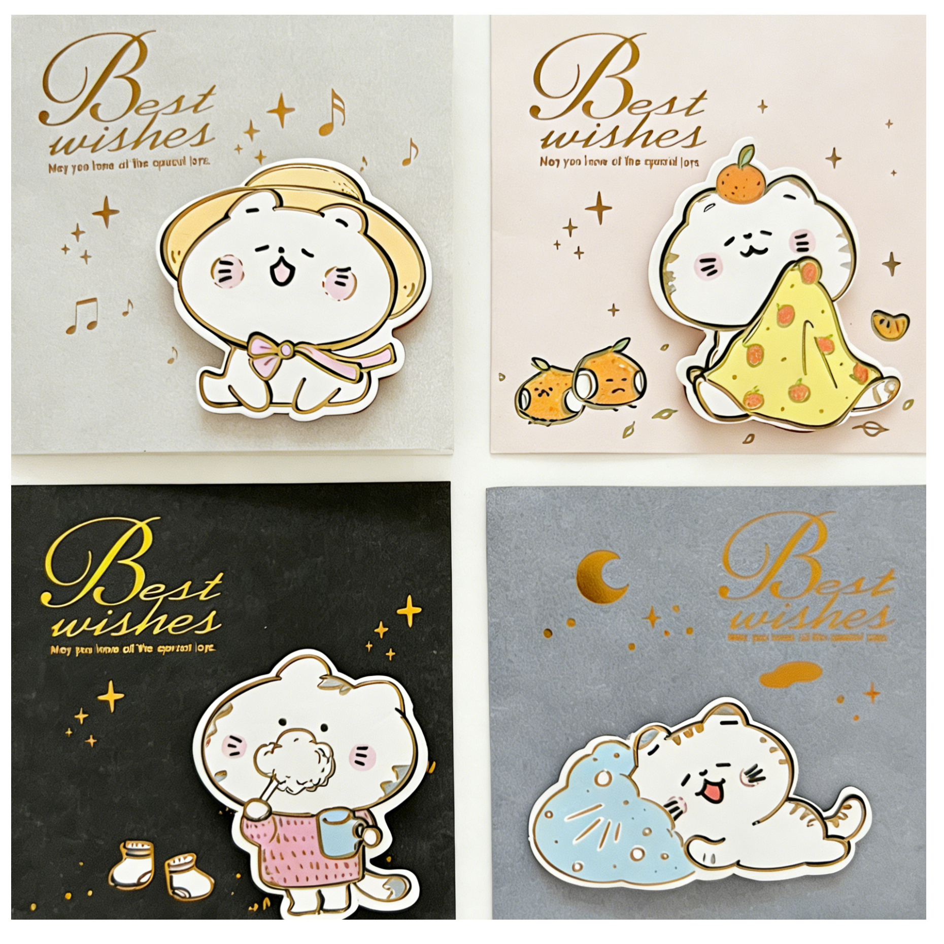 Whimsical Cat Greeting Card