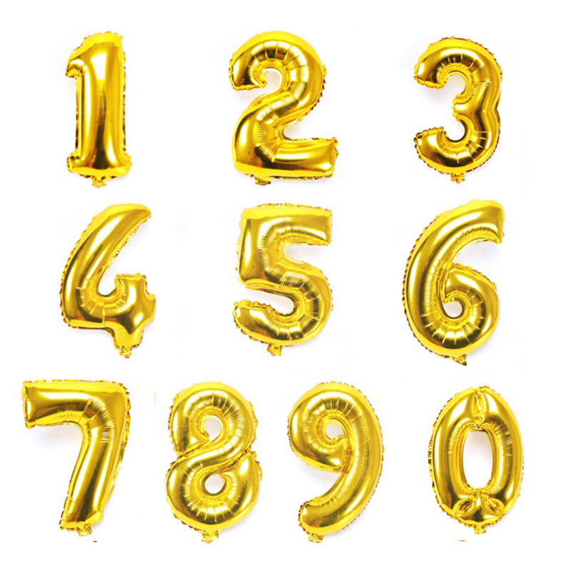 Metallic Foil Number Balloons-Birthday, Wedding & Festival Decoration Supplies