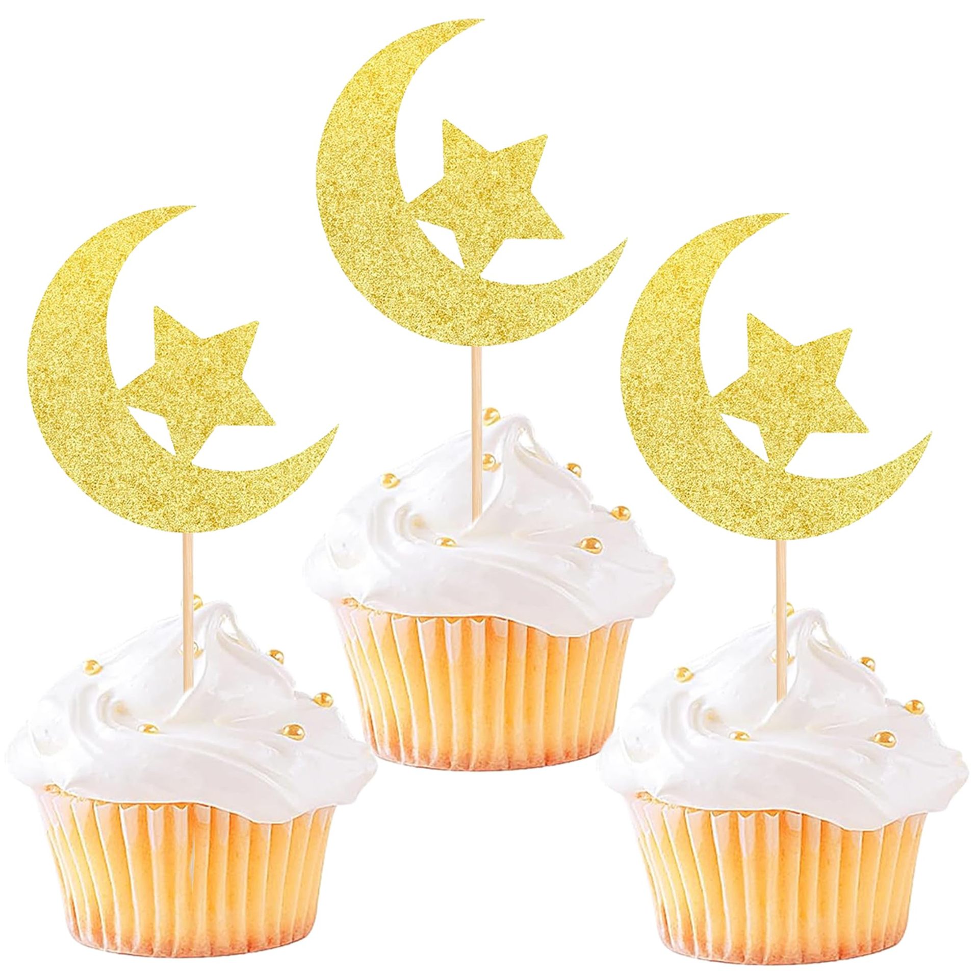 Glitter Moon&Star Cake Toppers