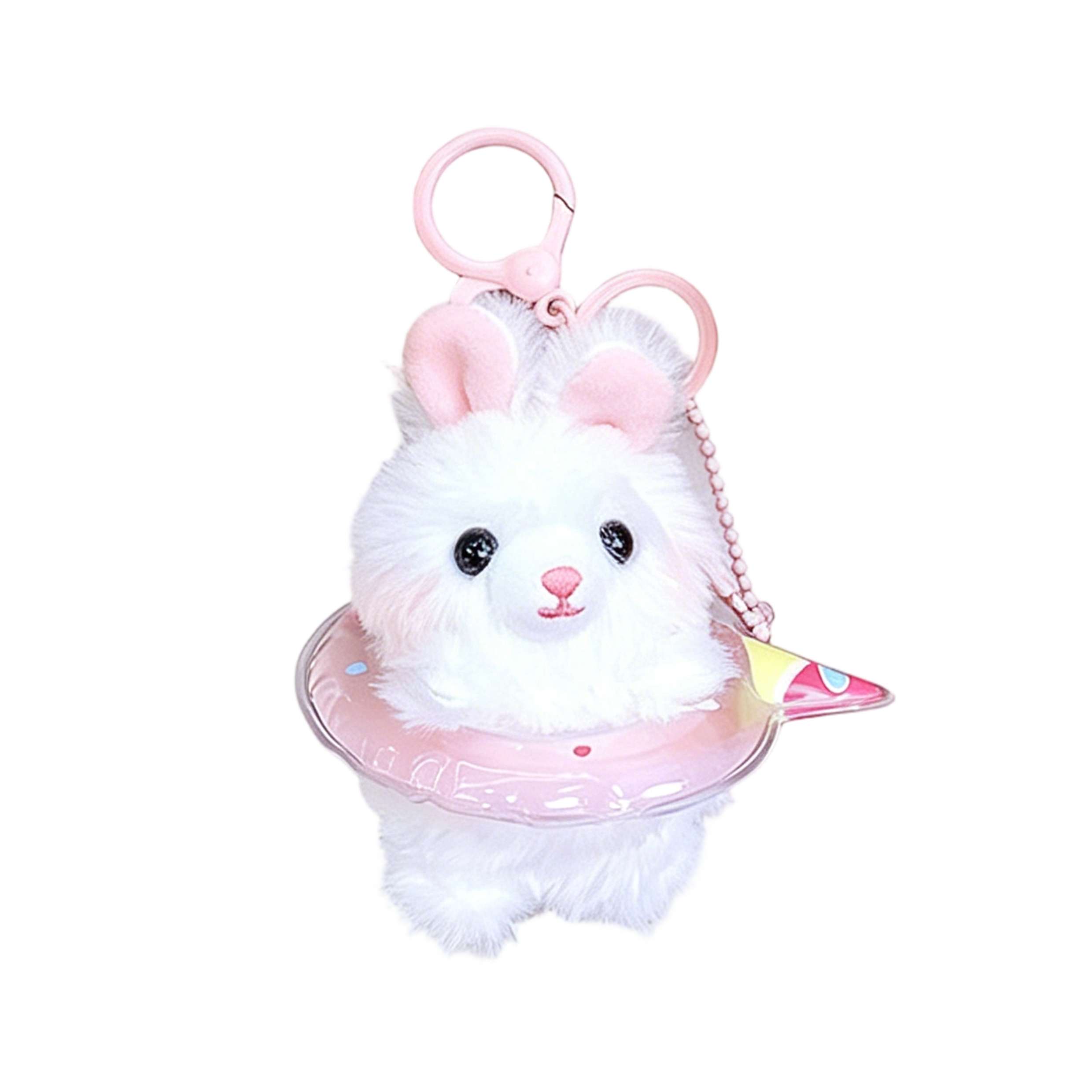 Summer Pool Float Animal Plush Keychain