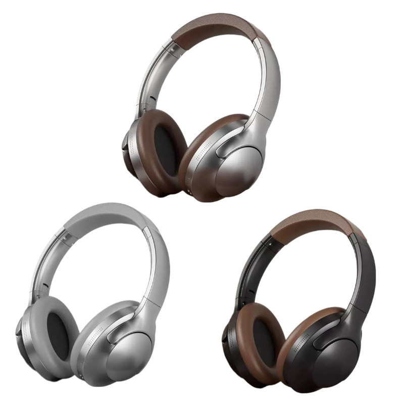 Retro Over-Ear Wireless Headphones with Metal Frame