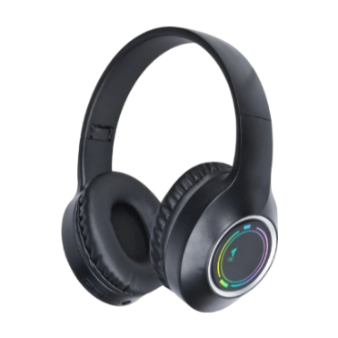 RGB Light-Up Over-Ear Wireless Headphones with Foldable Design