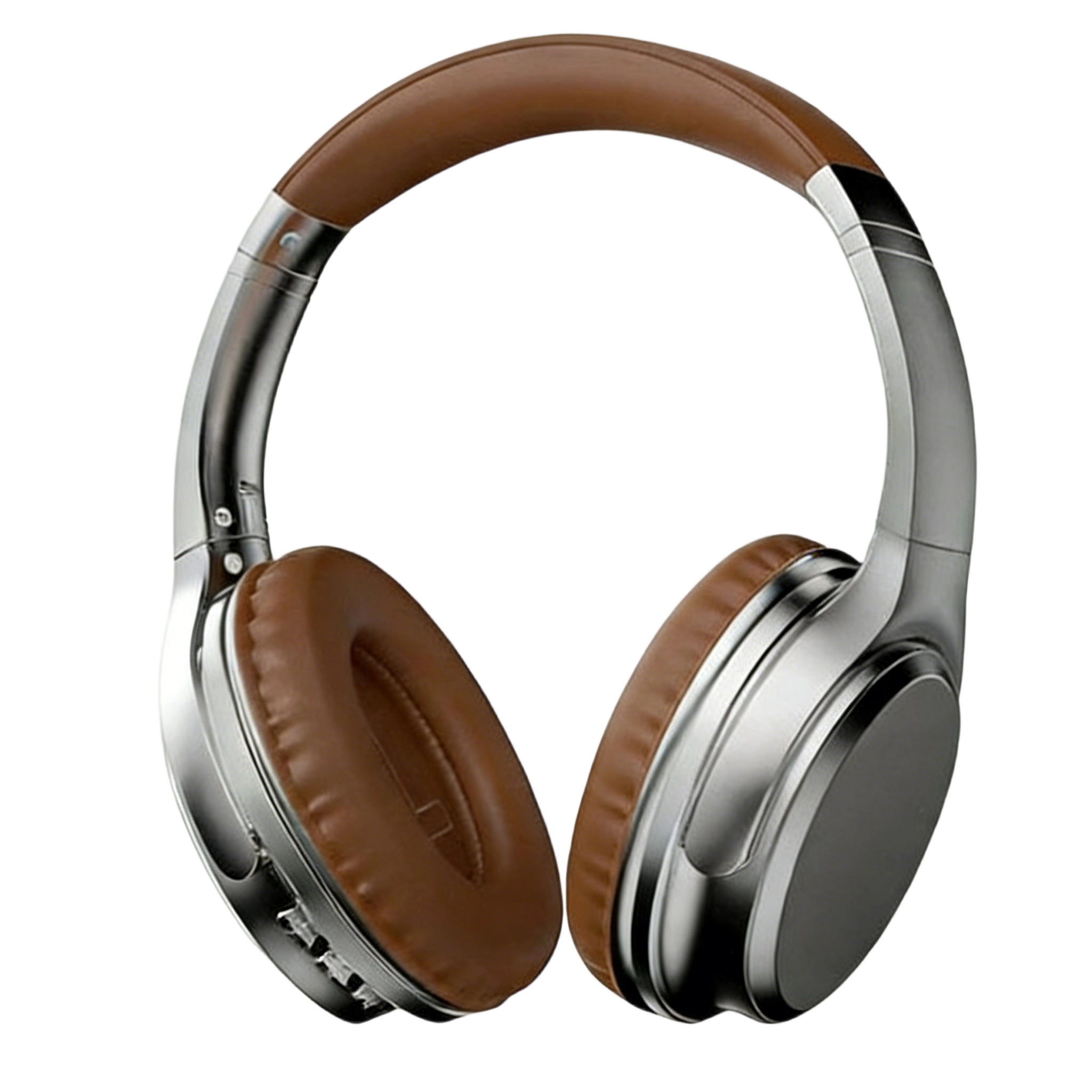 Vintage Brown Leather Over-Ear Headphones