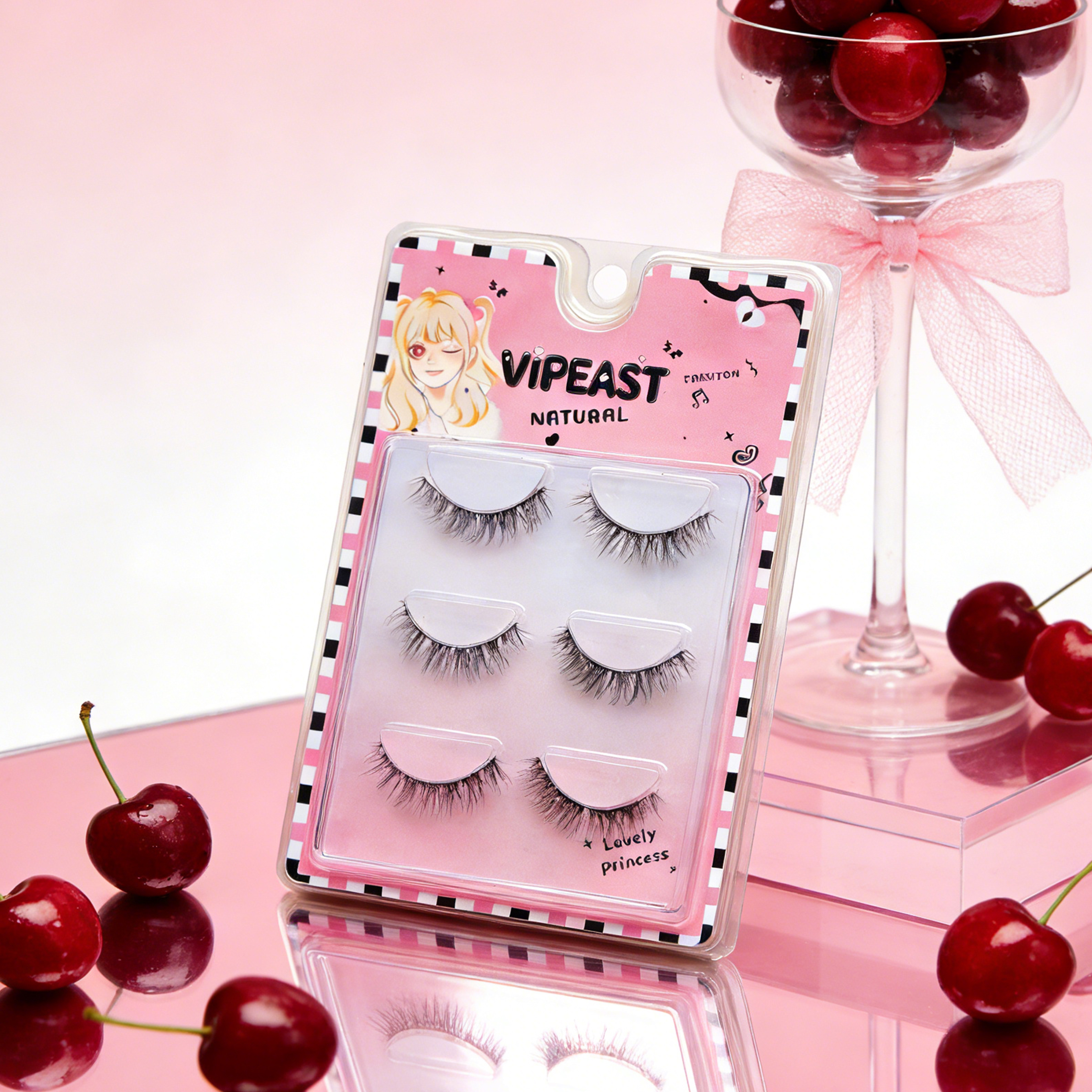 VIPEAST Natural Wispy False Eyelashes 3 Pairs
