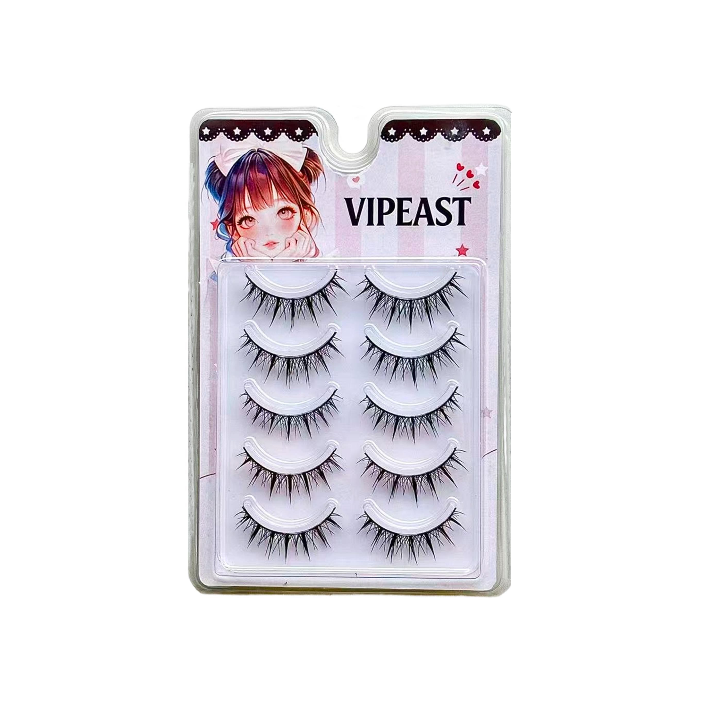 VIPEAST Cat Eye False Eyelashes 5 Pairs