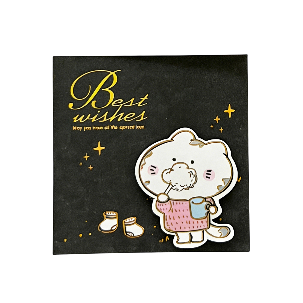 Whimsical Cat Greeting Card