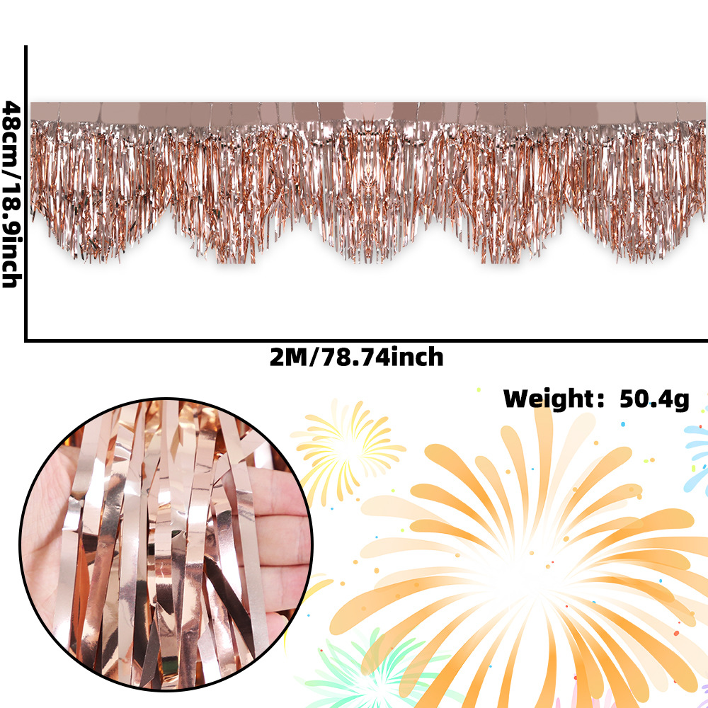 Metallic Tinsel Streamer Curtain