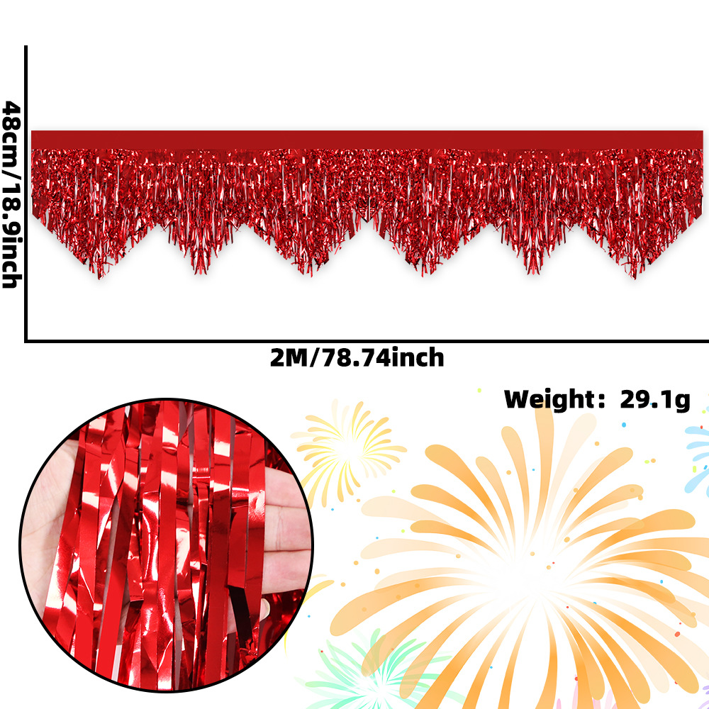 Metallic Tinsel Streamer Curtain