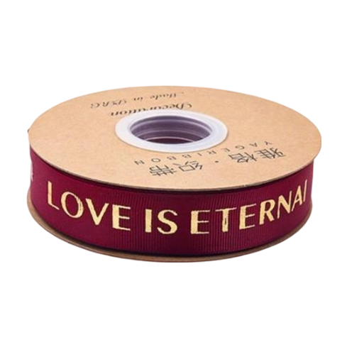 LOVE IS ETERNAL Grosgrain Ribbon
