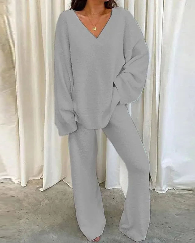 Long-sleeved casual two-piece set