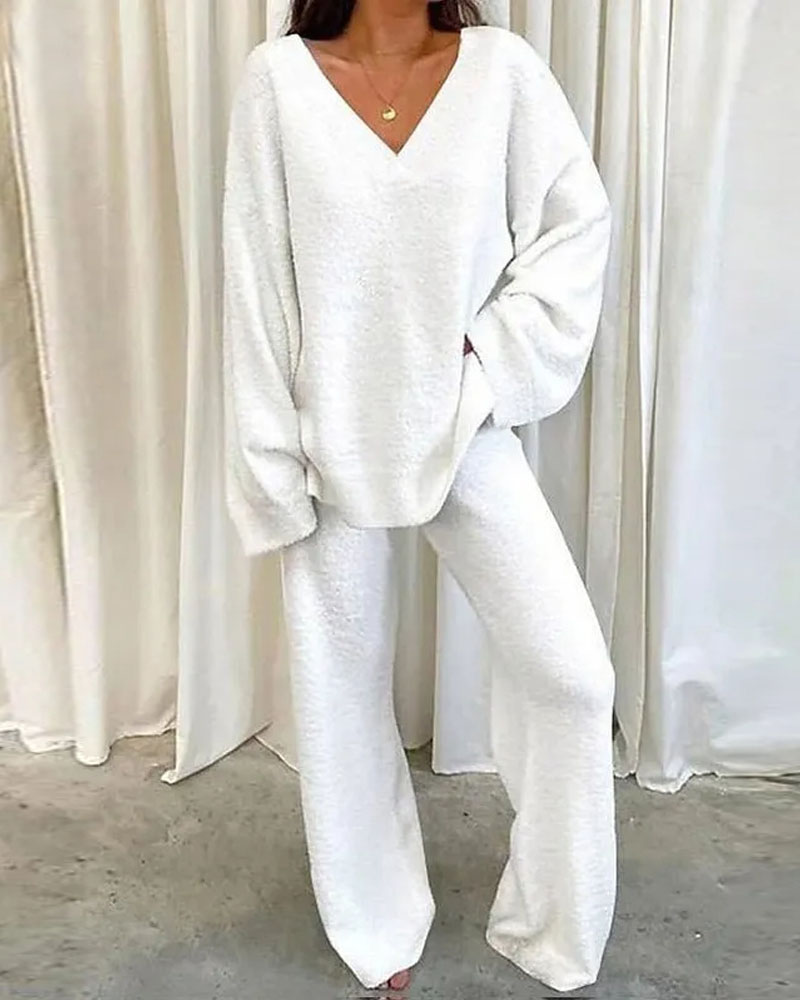 Long-sleeved casual two-piece set
