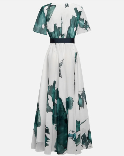 V-Neck Printed Dress