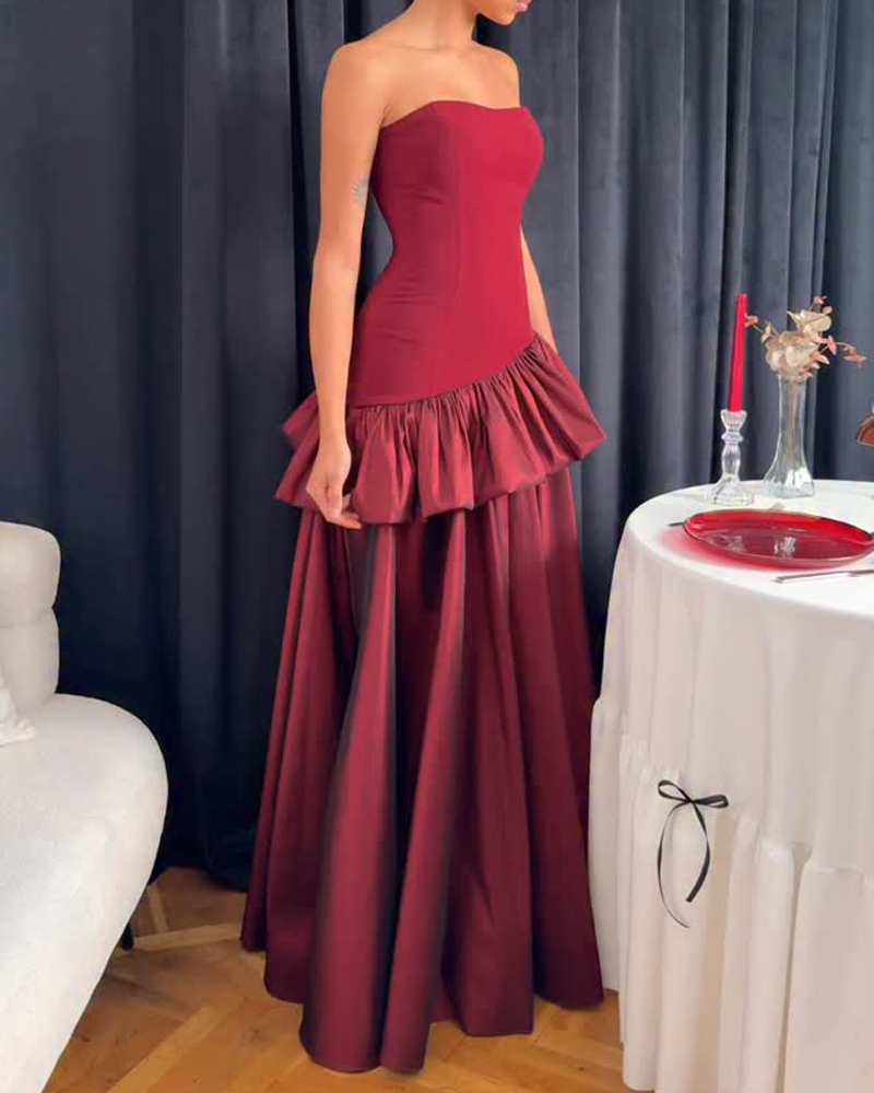 Elegant Sleeveless Solid Color Dress
