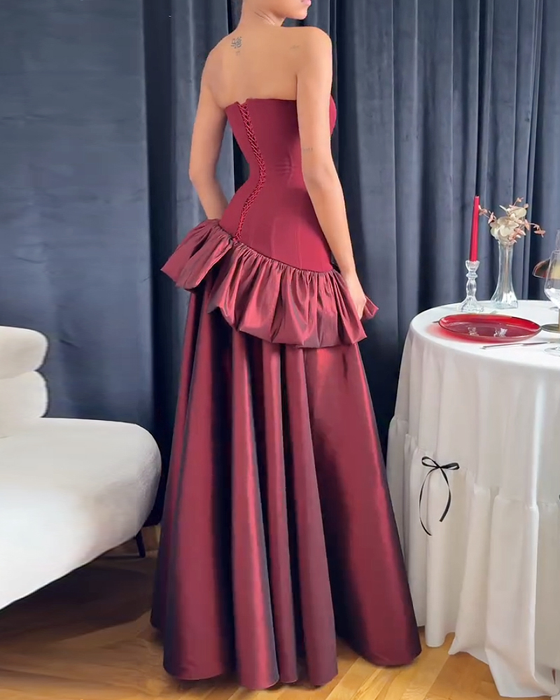 Elegant Sleeveless Solid Color Dress