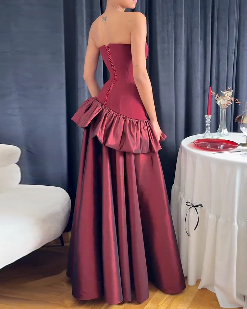 Elegant Sleeveless Solid Color Dress