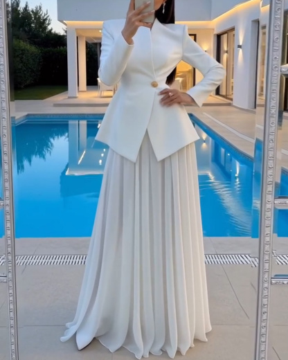 Elegant Two-Piece Set Of Top And Skirt