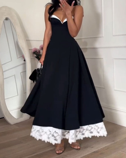 Elegant Double-Layered Lace Dress