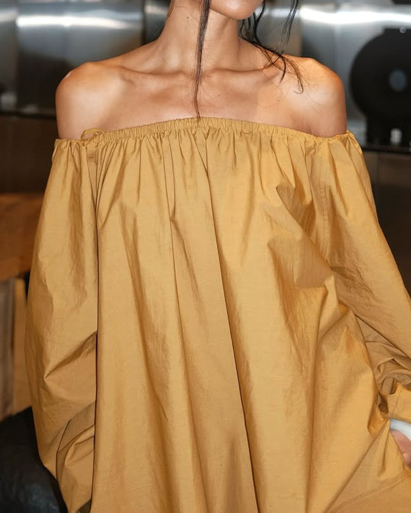 Off-Shoulder Loose Casual Two-Piece Set