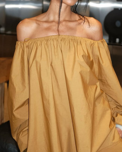 Off-Shoulder Loose Casual Two-Piece Set