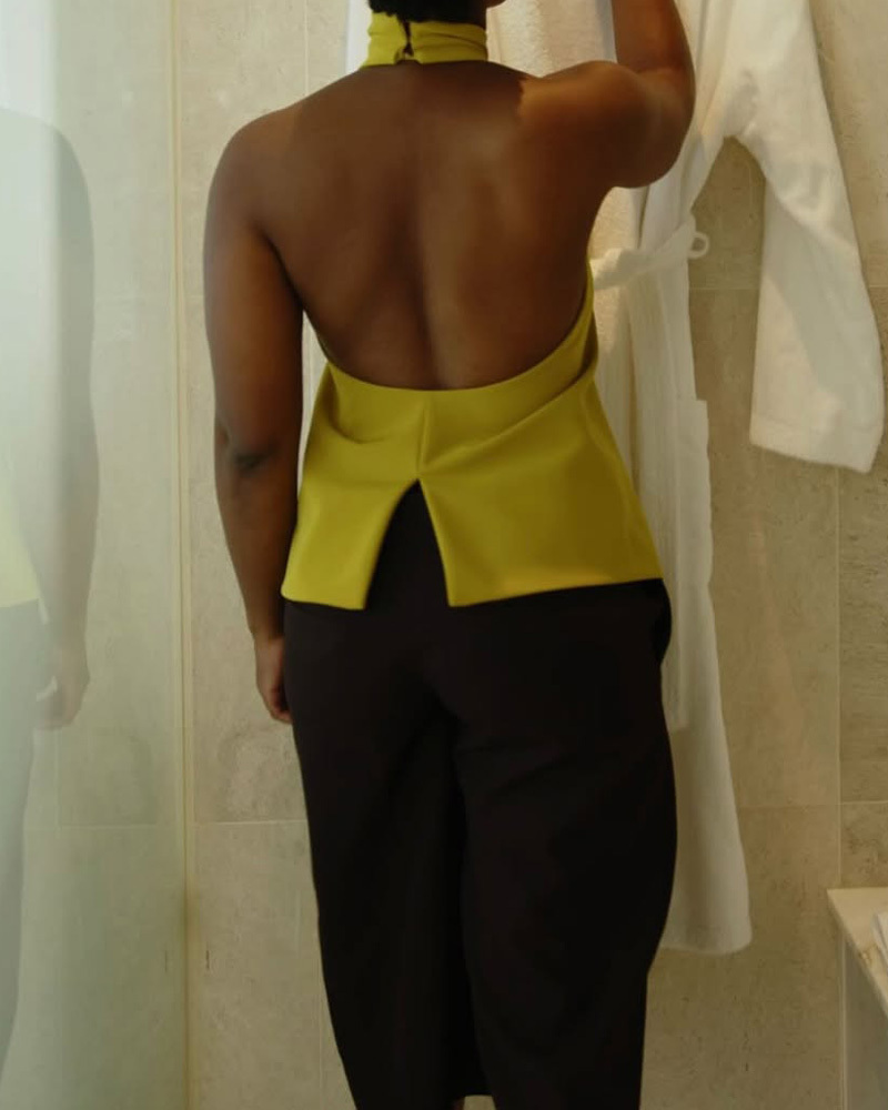 Cross-Over Top + 5-Inch Pants Two-Piece Set