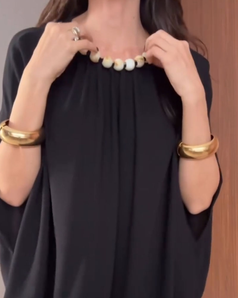 Elegant Solid Color Two-Piece Set