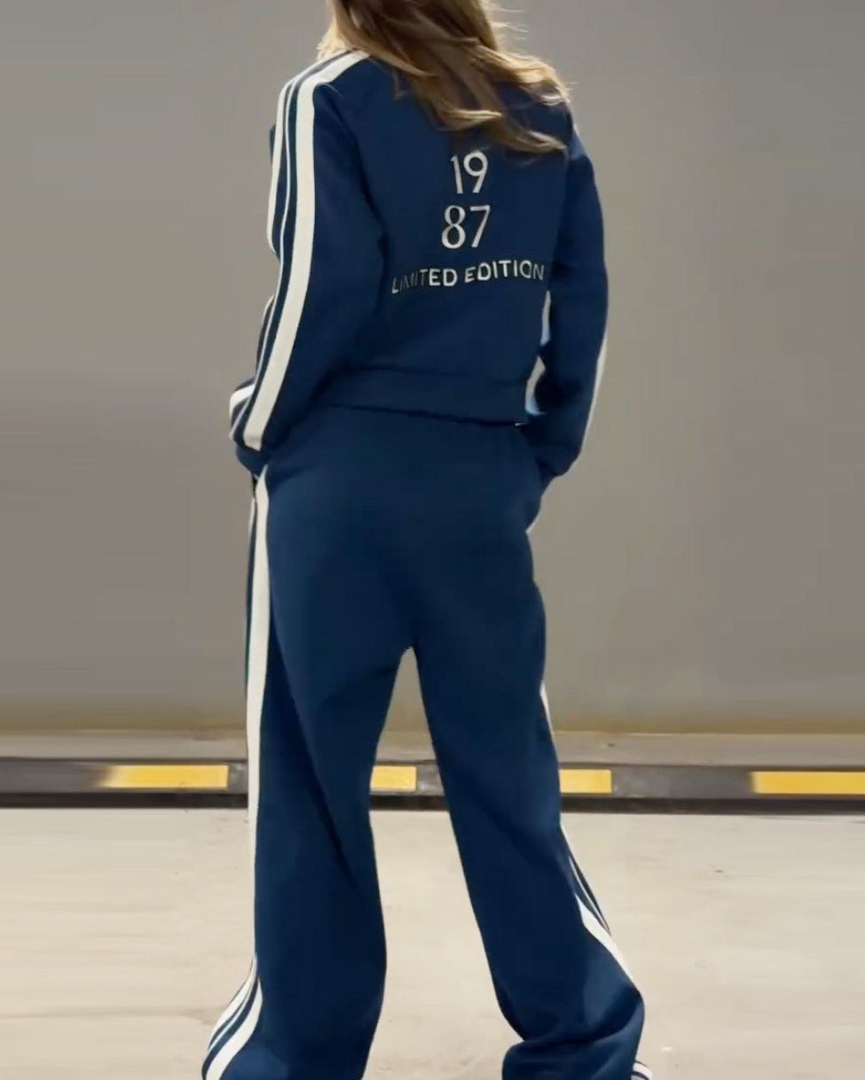 Casual Solid Color Loose Two-Piece Set