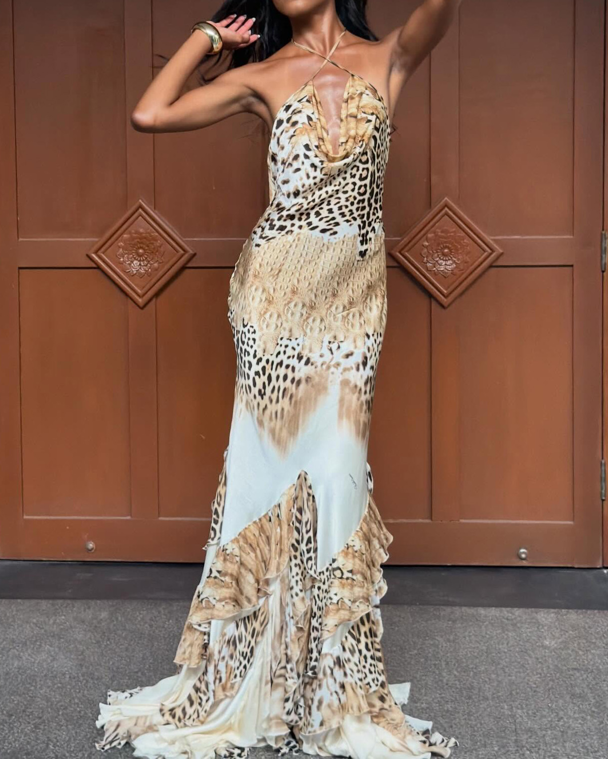 Sleeveless Leopard Print Dress