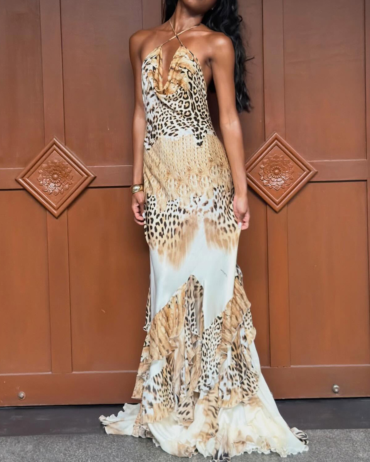 Sleeveless Leopard Print Dress