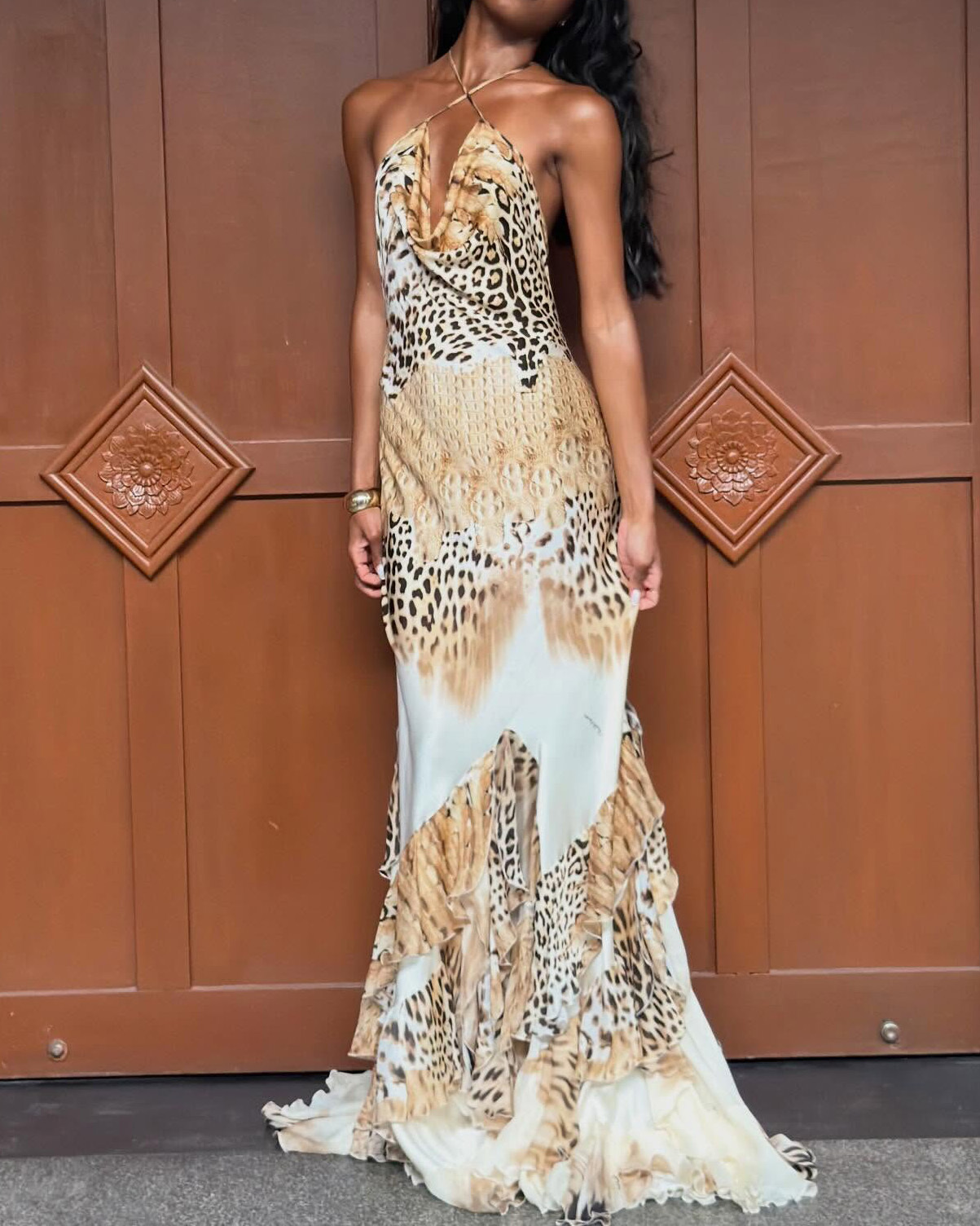 Sleeveless Leopard Print Dress