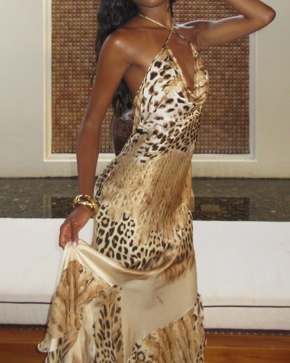 Sleeveless Leopard Print Dress