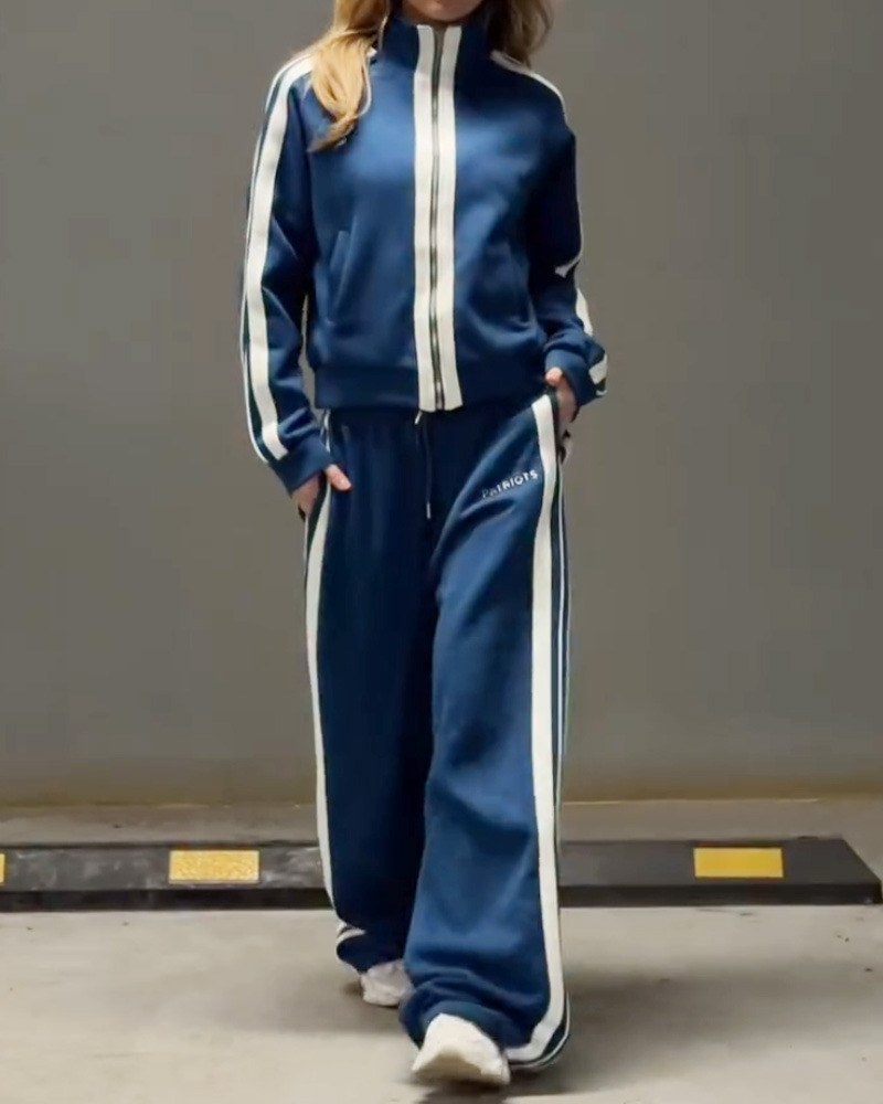 Casual Solid Color Loose Two-Piece Set