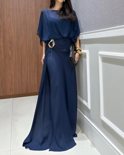Elegant double-layer solid color three-piece set suit