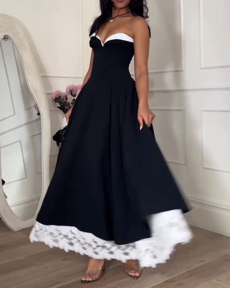 Elegant Double-Layered Lace Dress