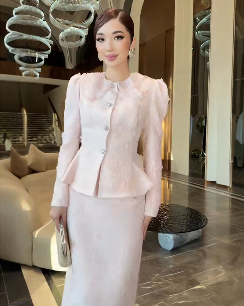 Hepburn-Style "Little Chanel" Inspired High-End French Socialite Long-Sleeve Set