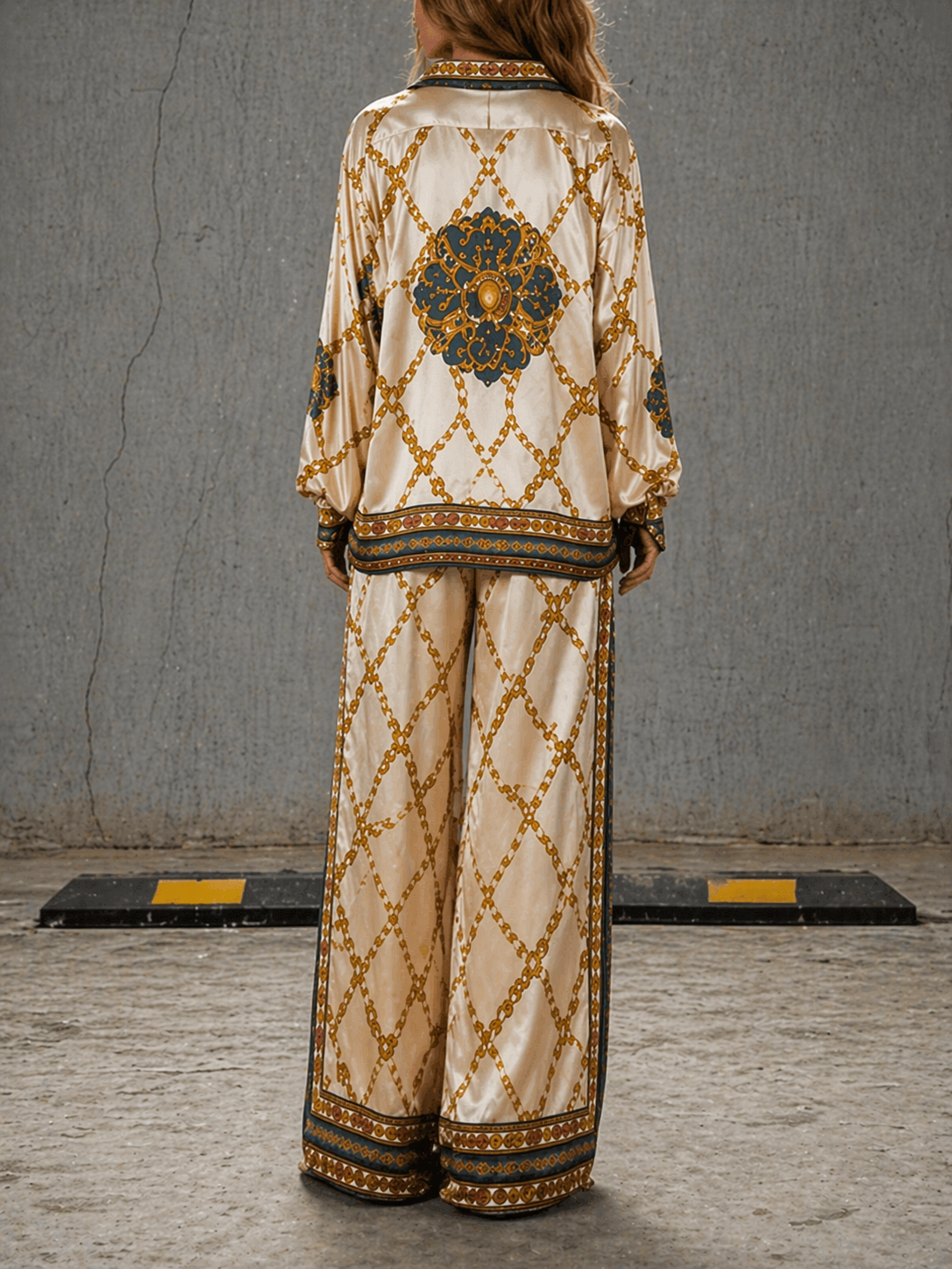 Casual Luxurious Print Two-Piece Set