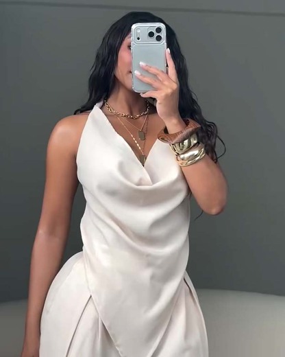 Loose-Fitting Casual Tie-Up Two-Piece Set