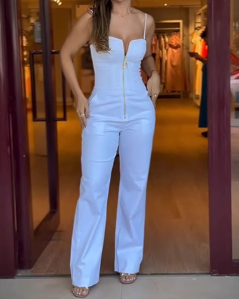 Sleeveless solid color casual jumpsuit - MismiDaily - jumpsuit