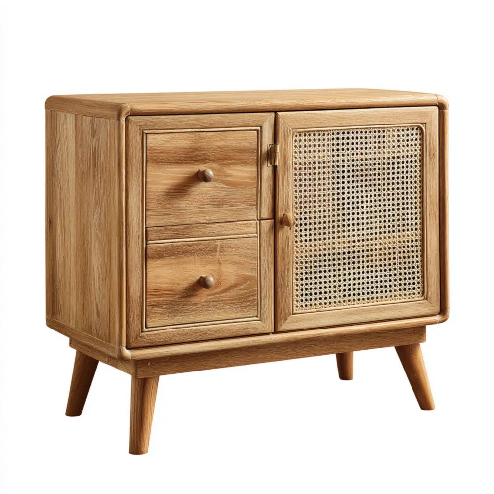 Aufbewahrungsschrank Eichenholz 80x40x75 cm - Natürlich - Skandinavisches Design