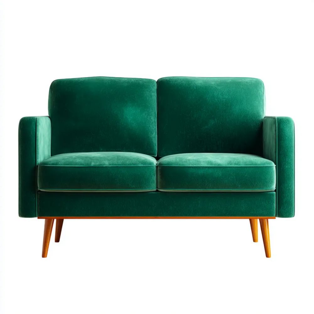 2-Sitzer-Sofa Samt 150x80x85 cm - Smaragdgrün - Skandinavisches Design